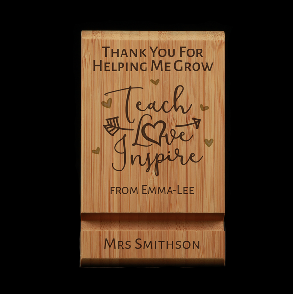 Download Thank You For Helping Me Grow 3 Phone Holder | Personalised Gifts Australia