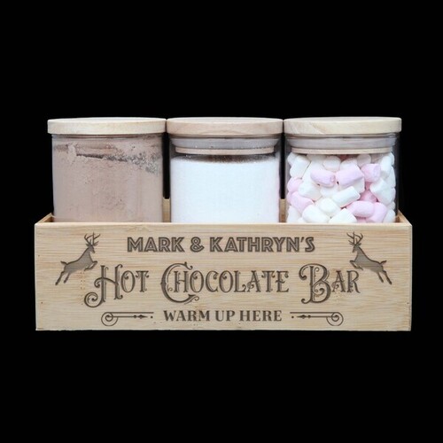Personalised Hot Chocolate Bar Including 3 Jars