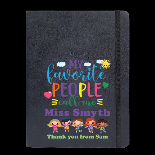 Personalised  Black Journal - My Favourite People Teacher