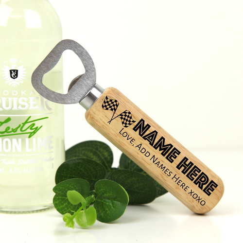 Personalised Bottle Opener - Racing Flags