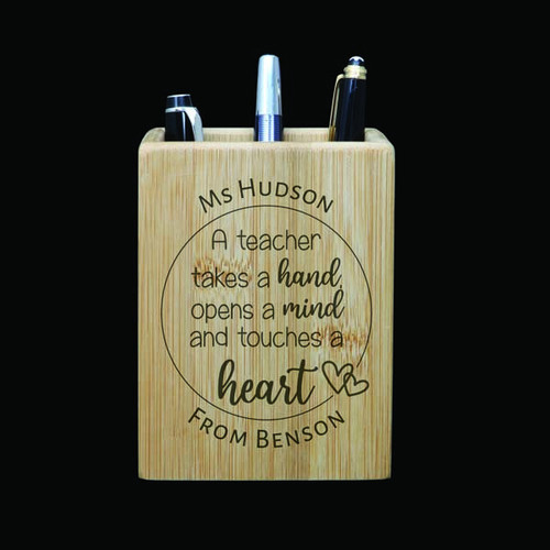 Personalised Pen Holder - Touches a Heart