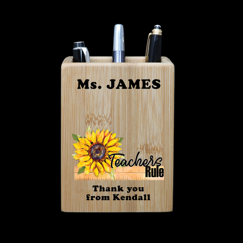 Personalised  Pen Holder - Teachers Rule