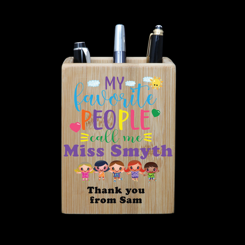 Personalised  Pen Holder - My Favourite People Teacher
