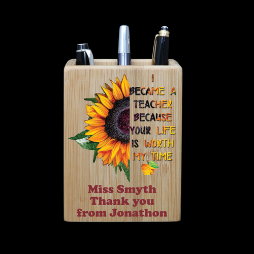 Personalised  Pen Holder - Worth My Time Teacher