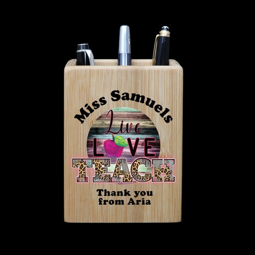 Personalised  Pen Holder - Live Love Teach
