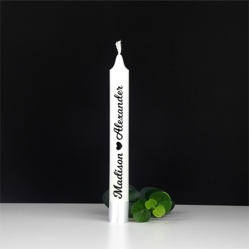 Taper Candle - Black Heart