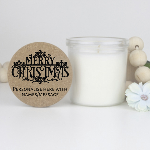 Personalised Candle - Merry Christmas