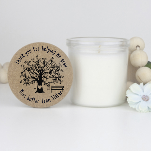 Personalised Candle - Helping me Grow Oak Tree