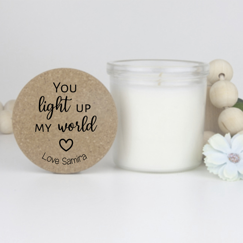 Personalised Candle - You light up my world