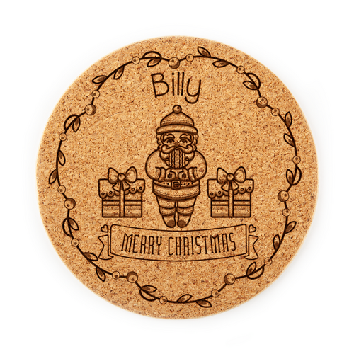 Personalised Scandinavian Santa Coaster