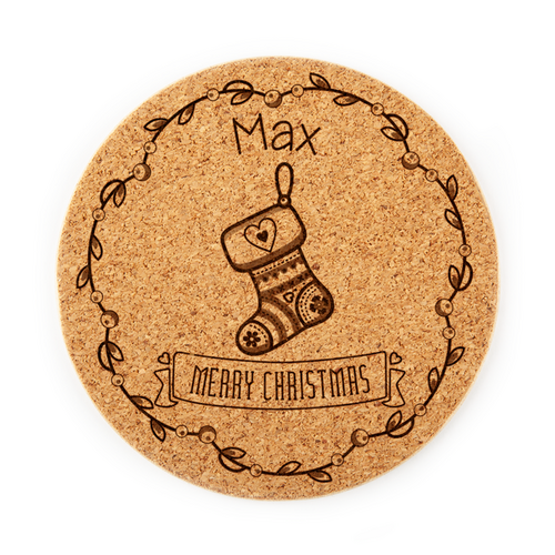 Personalised Scandinavian Stocking Coaster