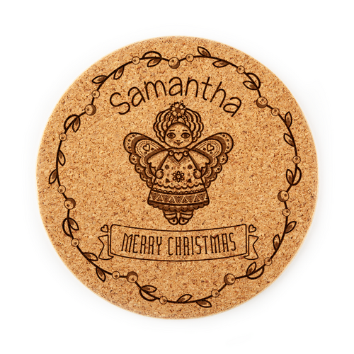Personalised Scandinavian Angel Coaster