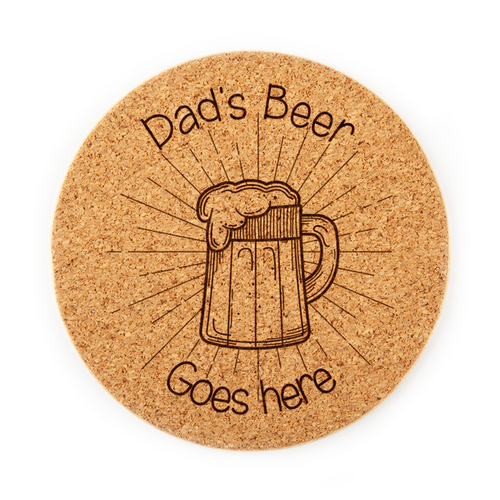 Dad's Beer Goes Here Coaster 