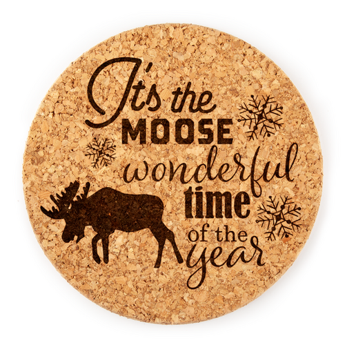 The Moose Wonderful Time of the Year Cork Heat Mats;