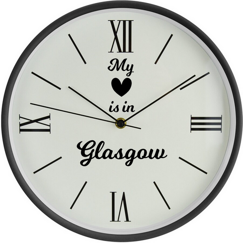 Personalised Roman Numeral Wall Clock - My Heart is in