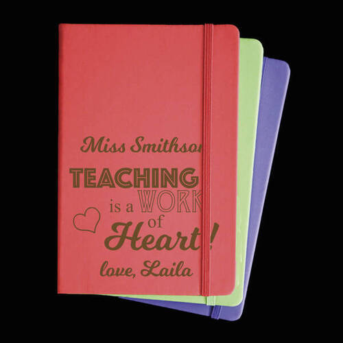 Personalised Journal - Teaching Is A Work Of Heart