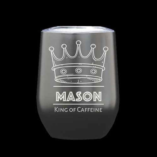 Personalised Double Wall Coffee Mug - King of Caffeine