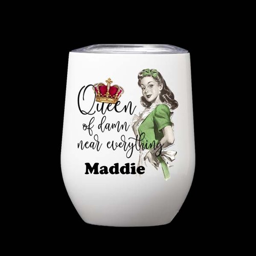 Personalised Double Wall Coffee Mug - Queen of Everything