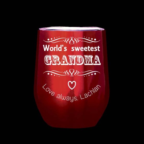 Personalised Double Wall Coffee Mug - Worlds Sweetest Grandma