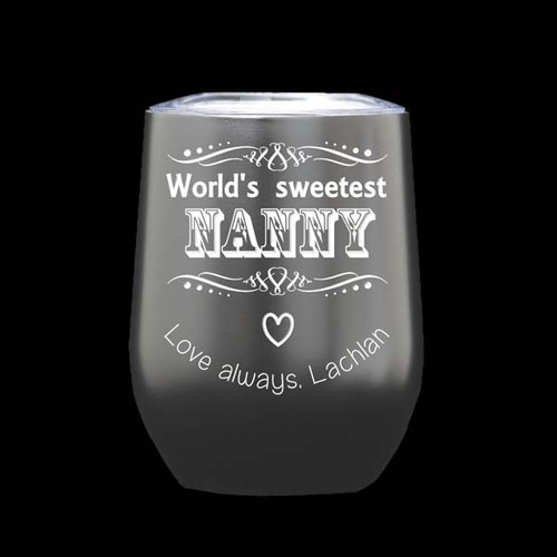 Personalised Double Wall Coffee Mug - Worlds Sweetest Nanny