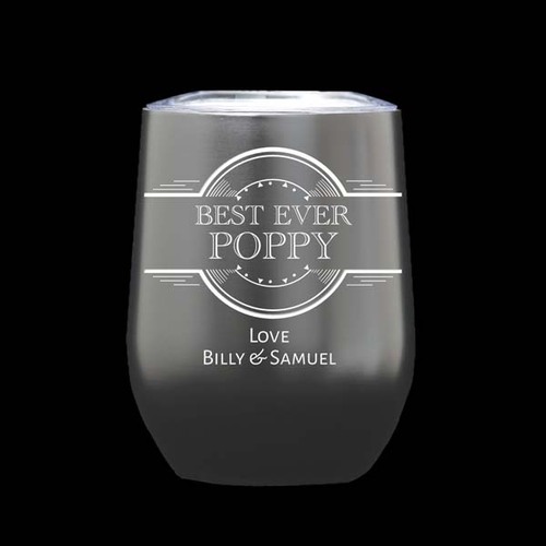 Personalised Double Wall Coffee Mug - Best Ever Poppy 