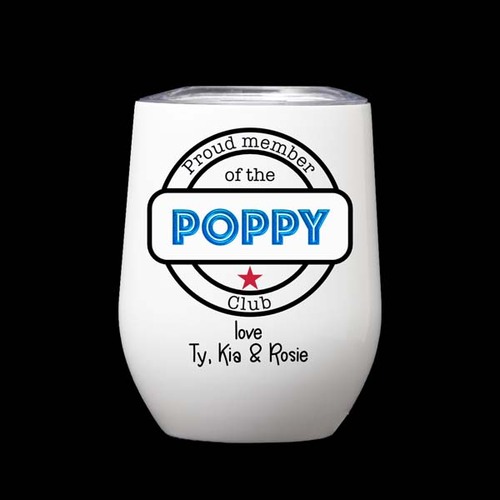 Personalised Doube Wall Coffee Mug - Poppy Club