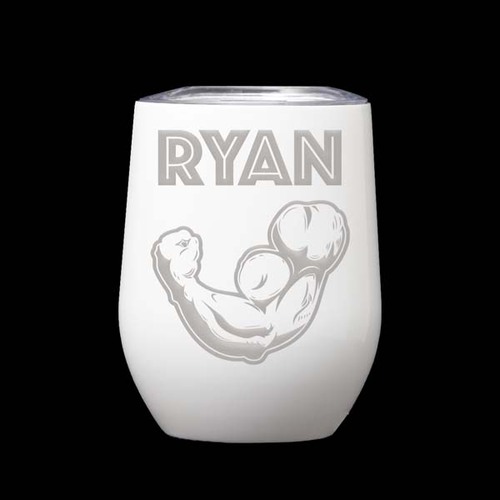 Personalised Double Wall Coffee Mug - Muscle