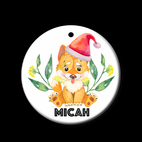 Personalised Ceramic Ornament- Dingo Christmas Bush Baby 