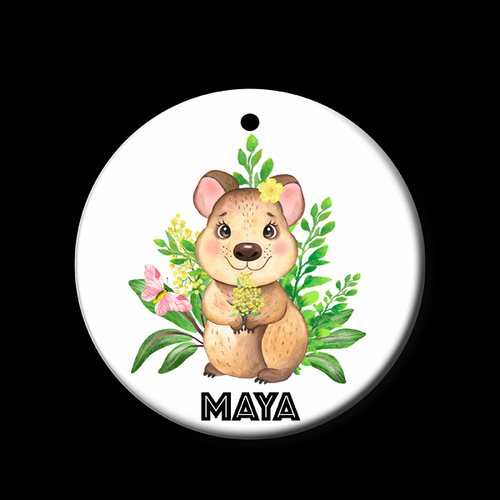 Personalised Ceramic Ornament- Quokka Bush Baby 