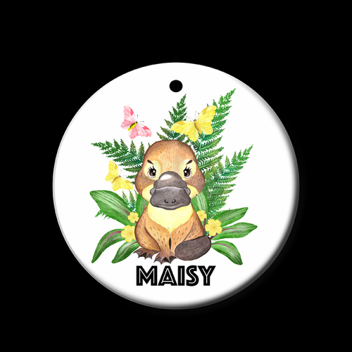 Personalised Ceramic Ornament- Platypus Bush Baby 
