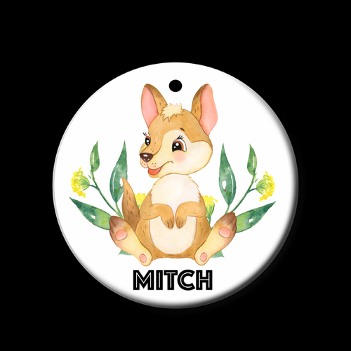 Personalised Ceramic Ornament- Kangaroo Bush Baby 