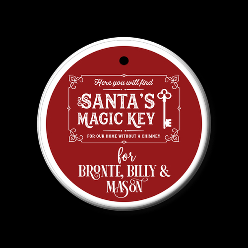 Personalised Ceramic Ornament- Santa's Magic Key