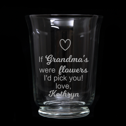 Personalised Flared Vase - If Grandma's Were Flowers