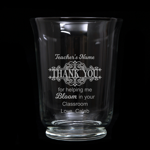 Personalised Flared Vase - Thank You For Helping Me Bloom