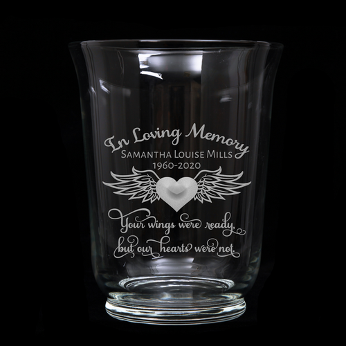 Personalised Flared Vase - In Loving Memory