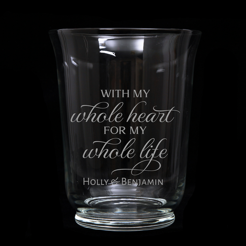 Personalised Flared Vase - With My Whole Heart For My Whole Life