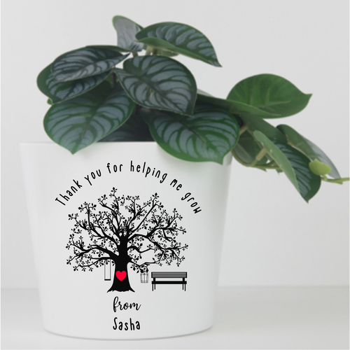 Personalised Flower Planter Pot - Helping me grow 