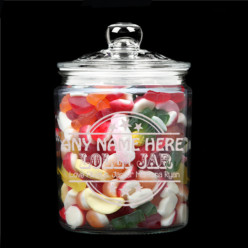 Glass Lolly Jar - Choose Your Own Name
