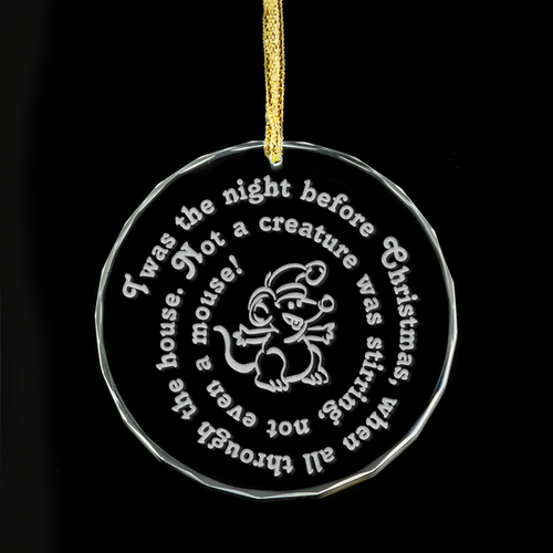 The Night Before Christmas Glass Ornament