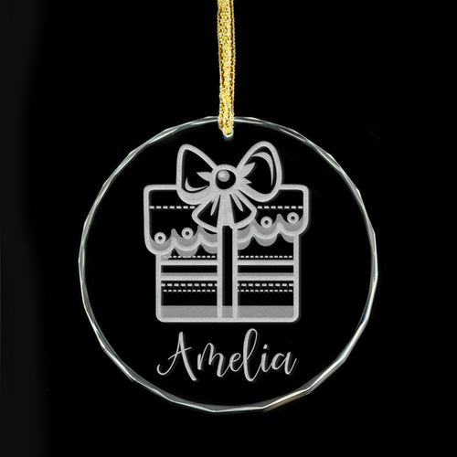 Gift Personalised Glass Ornament