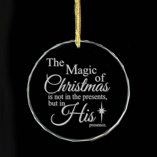 The Magic Is His Glass Ornament