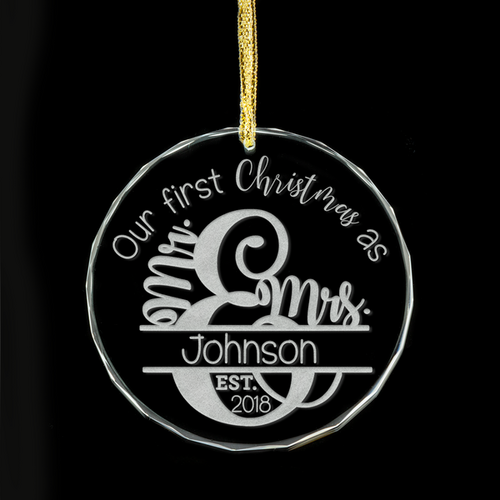 Our 1st Christmas Personalised Glass Ornament