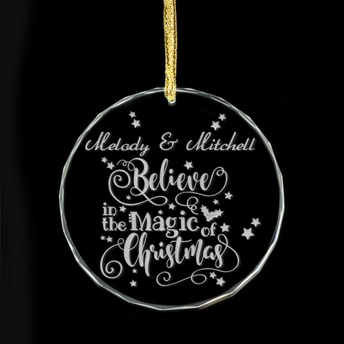 We Believe In The Magic Personalised Glass Ornament