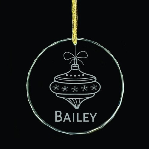 Christmas Bauble Personalised Glass Ornament
