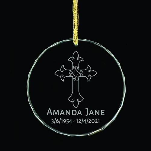 Loved one Personalised Glass Ornament