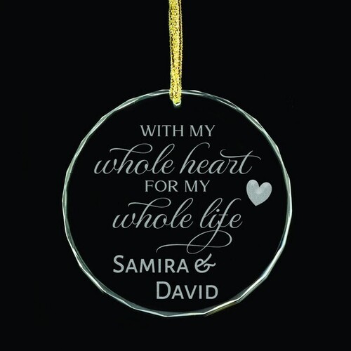 Whole Heart| Whole Life Personalised Glass Ornament