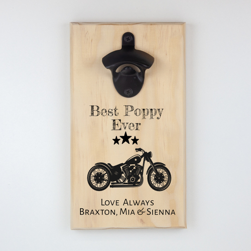 Personalised Hanging Bottle Opener-Motorbike