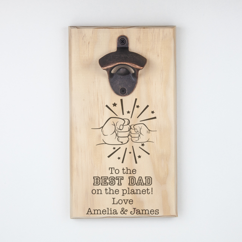 Personalised Hanging Bottle Opener-Fist Bump