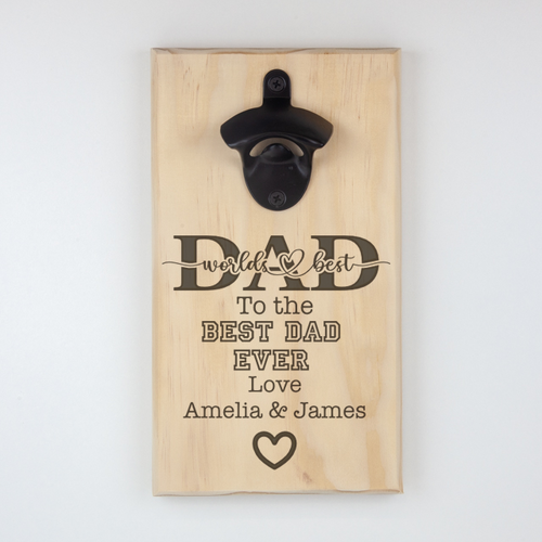 Personalised Hanging Bottle Opener-World's Best Dad