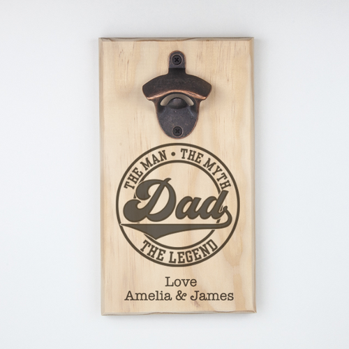 Personalised Hanging Bottle Opener-Dad, Man, Myth, Legend